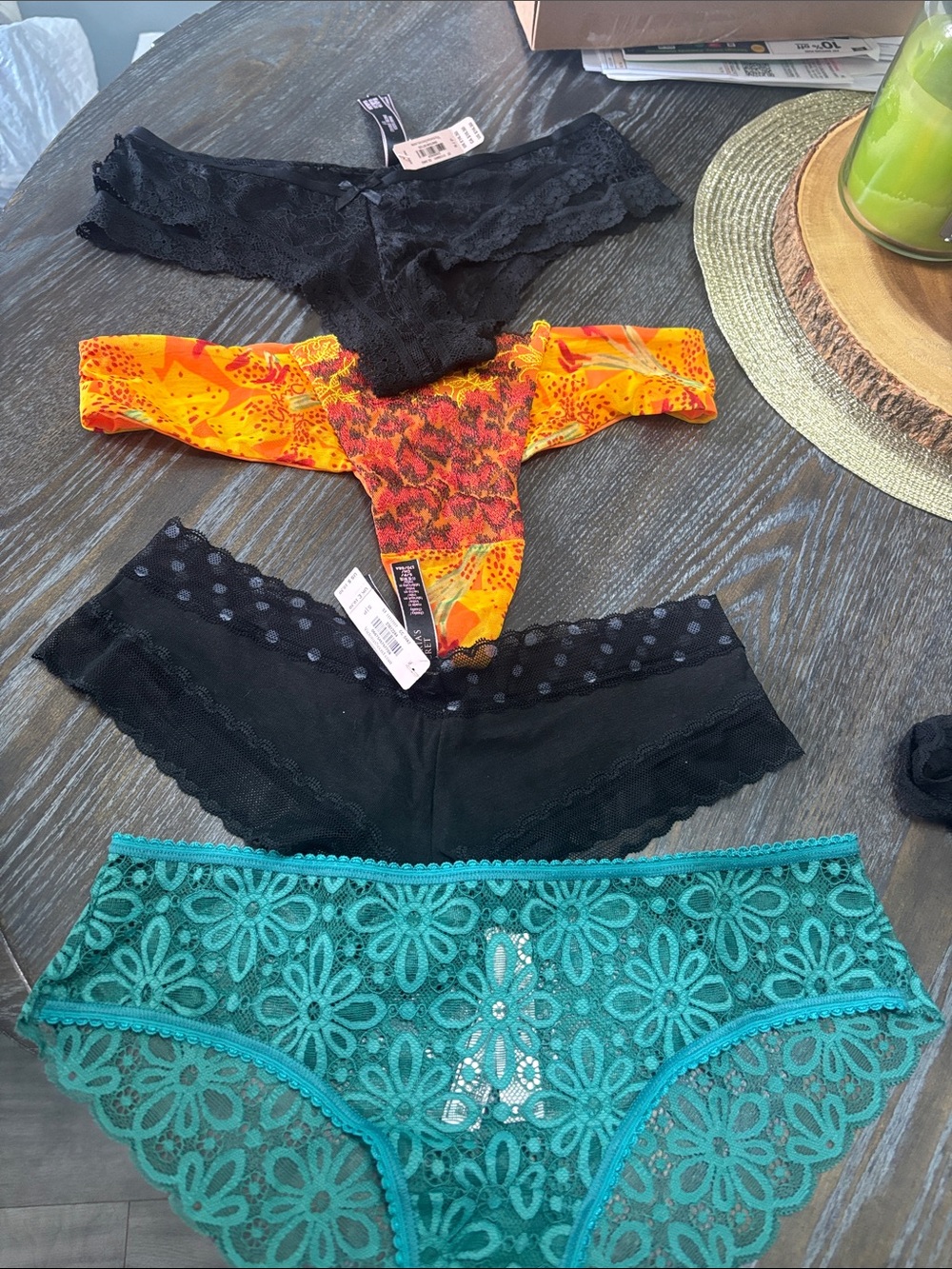 Victoria's Secret Multi-Color Lace Cheeky Panty